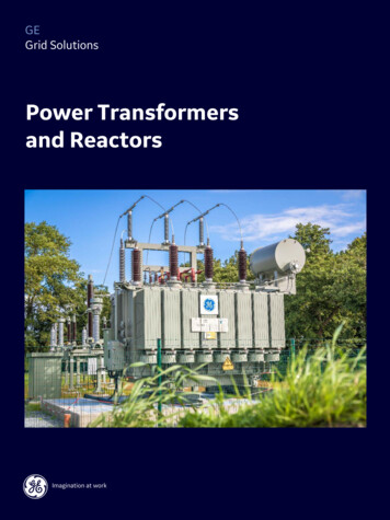 Power Transformer Range Brochure - GE Grid Solutions