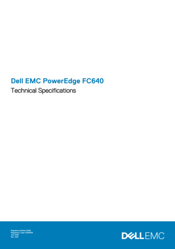 Dell EMC PowerEdge FC640 Technical Specifications