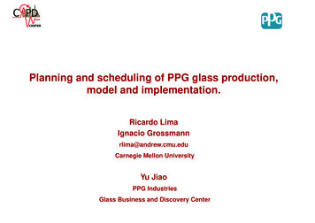 Planning And Scheduling Of PPG Glass Production, Model 