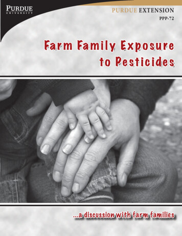 Farm Family Exposure To Pesticides - Purdue University