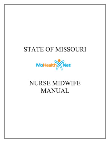 State Of Missouri Manual Nurse Midwife