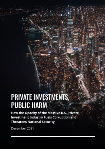 Private Investments, Public Harm