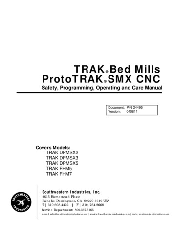 TRAK Bed Mills ProtoTRAK SMX CNC