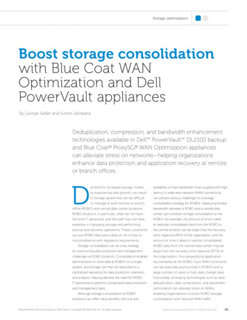 Boost Storage Consolidation With Blue Coat WAN Optimization And Dell .