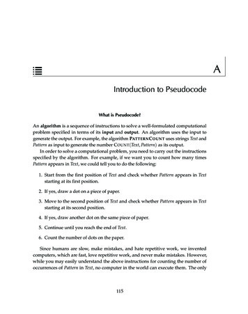 Introduction To Pseudocode