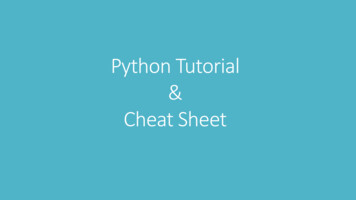 Python Tutorial & Cheat Sheet - NYU