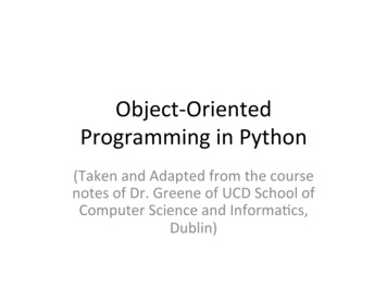 ObjectOriented, Programming,in,Python,