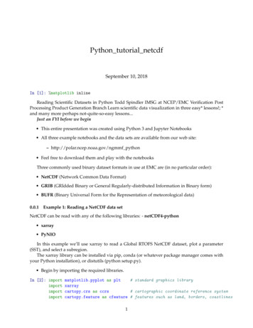 Python Tutorial Netcdf - National Oceanic And Atmospheric .