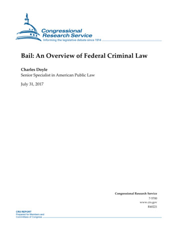 Bail: An Overview Of Federal Criminal Law