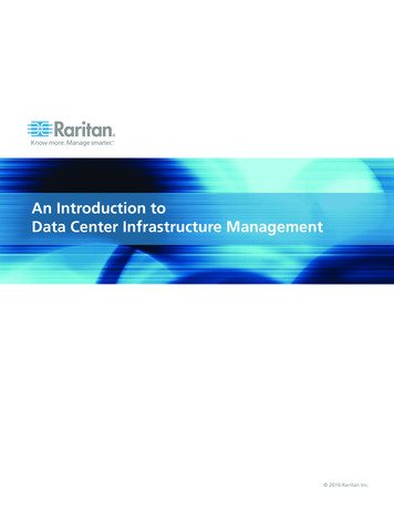AnIntroductionto DataCenterInfrastructureManagement