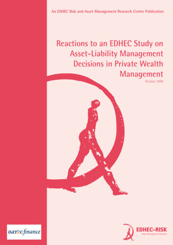 Reactions To An EDHEC Study On Asset-Liability Management Decisions In .