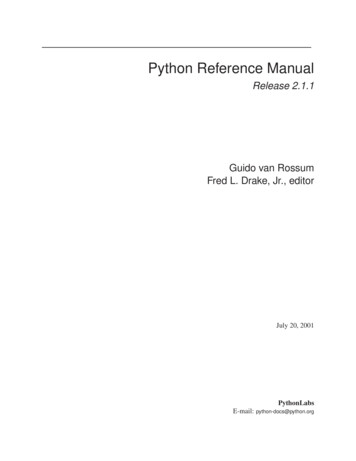 Python Reference Manual - MIT