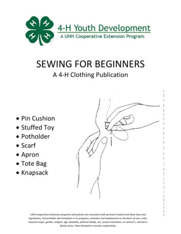SEWING FOR BEGINNERS