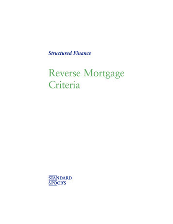 Reverse Mortgage Criteria - NRMLA