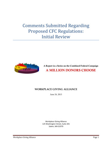 Comments Submitted Regarding Proposed CFC Regulations . - Wg-alliance 
