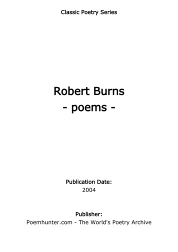 Robert Burns - Poems - Poem Hunter