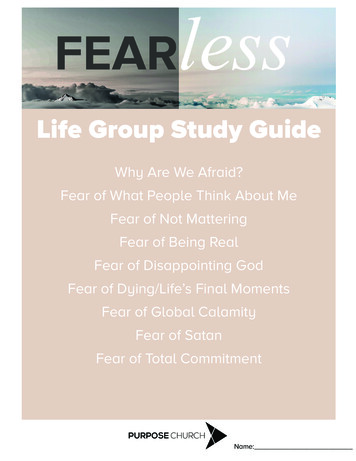 Life Group Study Guide - Purpose Church