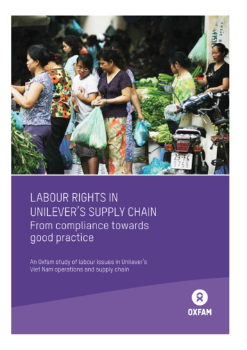 LABOUR RIGHTS IN UNILEVER’S SUPPLY CHAIN
