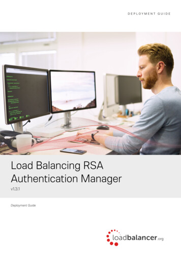 Load Balancing RSA Authentication Manager