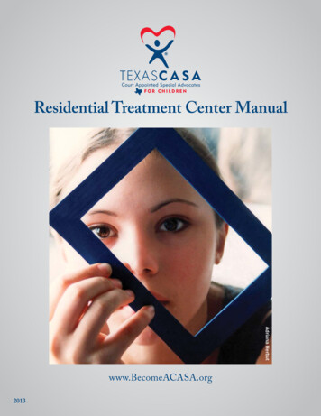 Residential Treatment Center Manual - Children's Commission