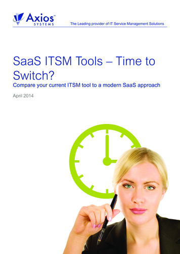 SaaS ITSM Tools Time To Switch? - Axios Systems
