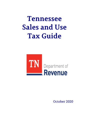 Sales And Use Tax Guide - Tennessee