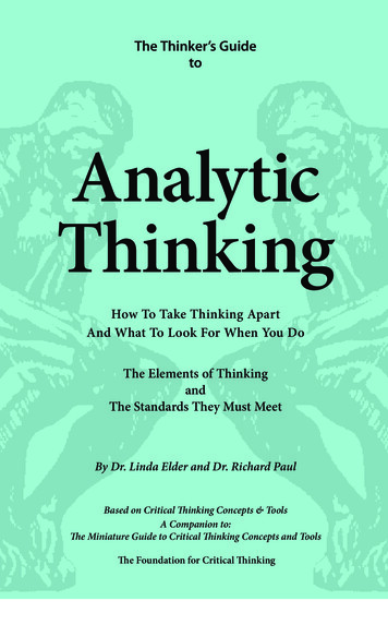 The Thinker’s Guide To Analytic Thinking