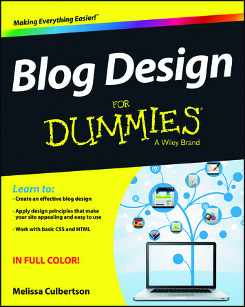 Blog Design For Dummies - Blogging Basics 101