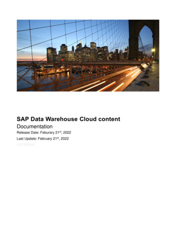 SAP Data Warehouse Cloud Content