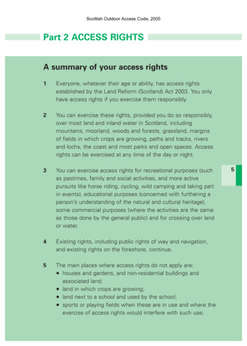 Part 2 ACCESS RIGHTS