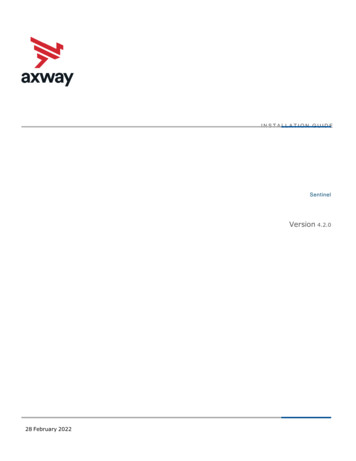 Axway Sentinel Installation Guide