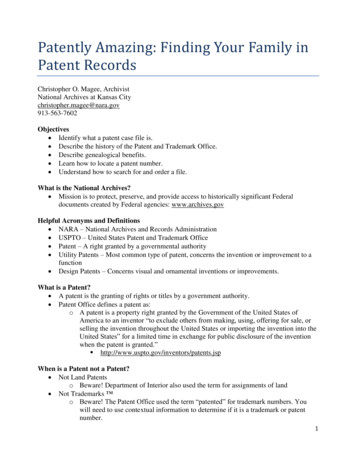 Patently Amazing: Finding Your Family In Patent Records