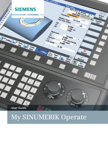 User Guide My SINUMERIK Operate - Siemens