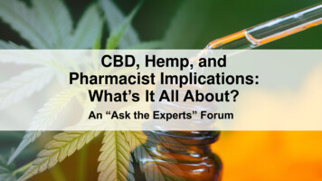CBD, Hemp, And Pharmacist Implications: What's It All About? - PowerPak