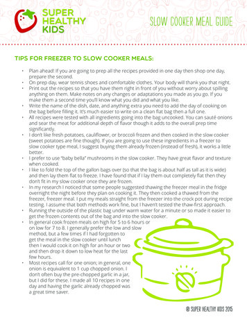 Tips For Freezer To Slow Cooker Meals