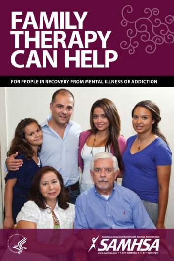 FAMILY THERAPY CAN HELP