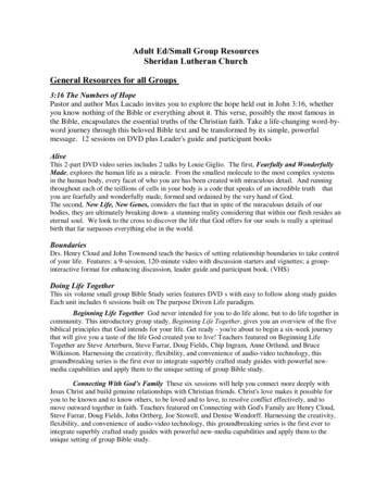 SLC Small Group Resources - Sheridan Lutheran