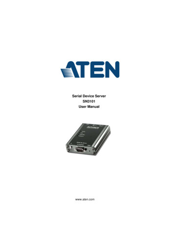 Serial Device Server SN3101 User Manual - ATEN
