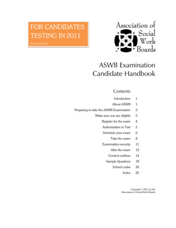 ASWB Examination Candidate Handbook