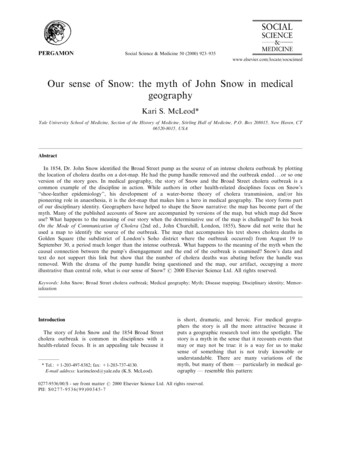 Our Sense Of Snow: The Myth Of John Snow In Medical 
