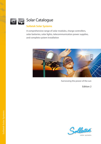 Solar Catalogue - Sollatek