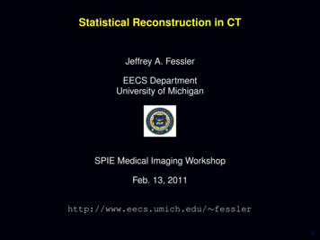 Statistical Reconstruction In CT