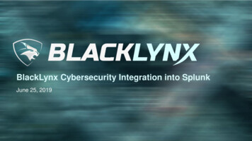 BlackLynx Cybersecurity Integration Into Splunk