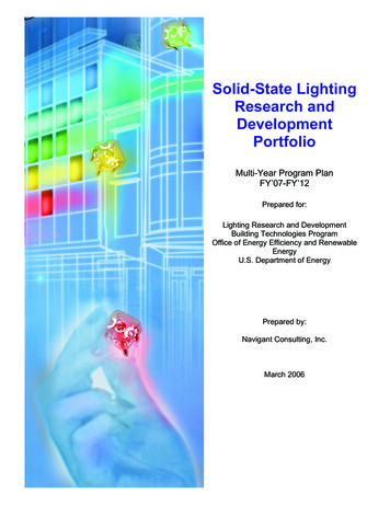 Solid-State Lighting Research And Development Portfolio .