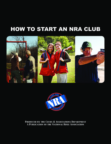 How To Start A Club Guide - Clubs NRA Explore