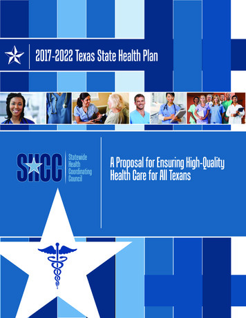 2017-2022 Texas State Health Plan