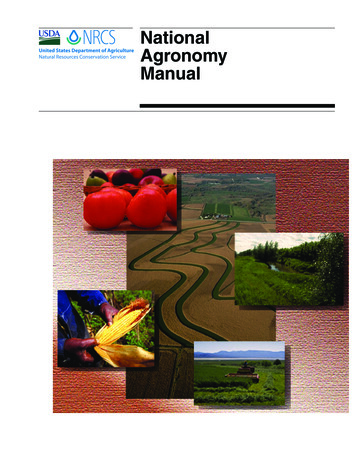 National Agronomy Manual - USDA