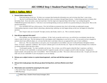 AEC USMLE Step 1 Student Panel Study Strategies