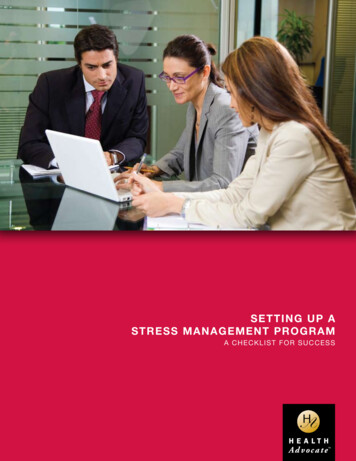 Setting Up A Stress Management Program