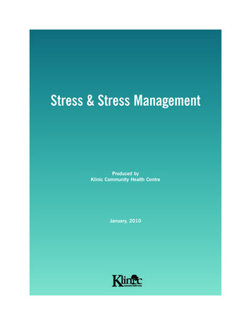 Stress & Stress Management - Hydesmith
